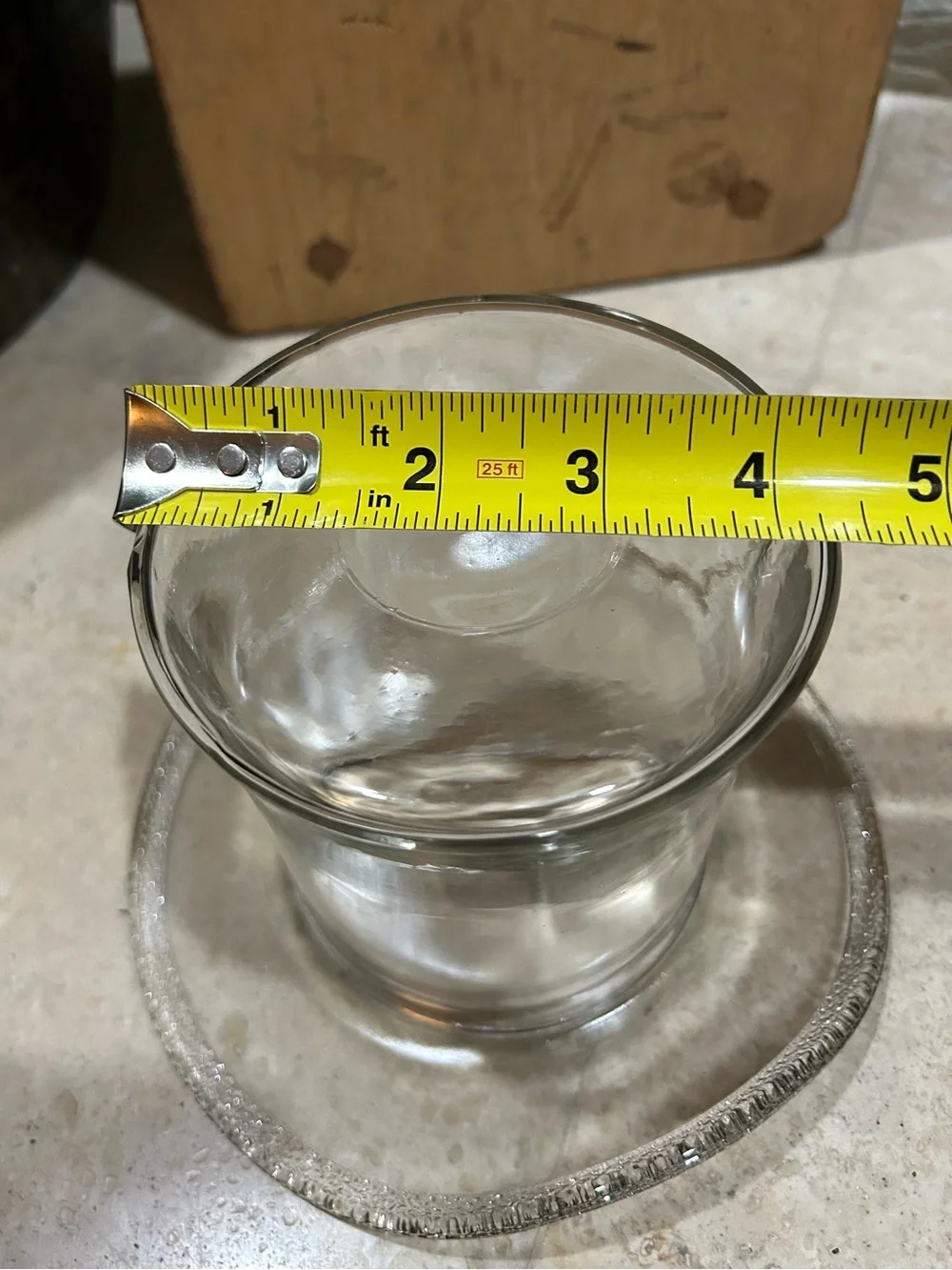 vintage Blenko Clear Glass Too Hat Vase